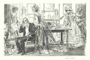 Jouluaaton vierailijat (litografia) tekijältä Charles Dana Gibson