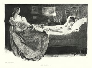 Hänen ensimmäinen rakkautensa (litografia) tekijältä Charles Dana Gibson