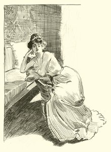 Illustration for The Social Ladder tekijältä Charles Dana Gibson