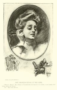 Kuvitus Social Ladderille tekijältä Charles Dana Gibson