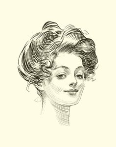 Kuvitus Social Ladderille tekijältä Charles Dana Gibson