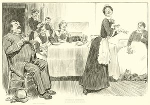 Kuvitus Social Ladderille tekijältä Charles Dana Gibson