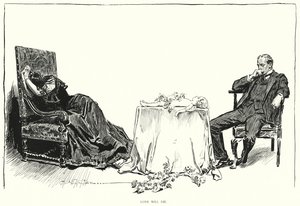 Rakkaus kuolee (litho) tekijältä Charles Dana Gibson