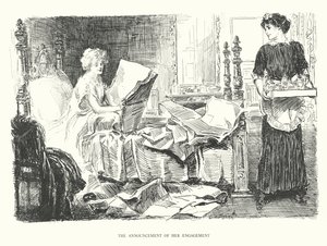 Kihlauksesta ilmoittaminen (litografia) tekijältä Charles Dana Gibson