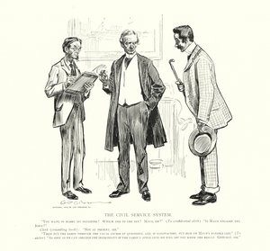 Virkamiesjärjestelmä (litografia) tekijältä Charles Dana Gibson