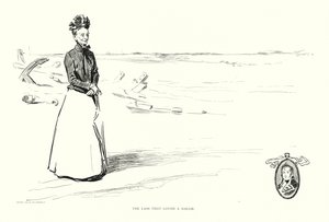 Merimiestä rakastanut tyttö (litografia) tekijältä Charles Dana Gibson