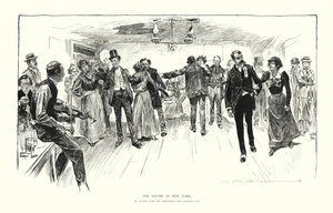 New Yorkin salongit (litografia) tekijältä Charles Dana Gibson