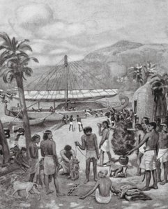 Varhainen kaupankäynti Egyptissä (litografia) tekijältä Charles Daniel Ward