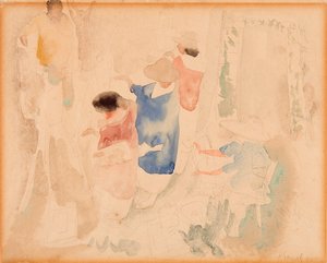Artistes Sketching Finnish tekijältä Charles Demuth
