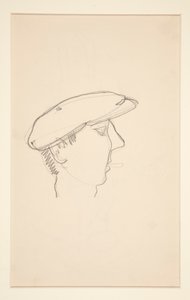 Miesten tupakoinnin johtaja (recto); Nainen sateenvarjolla (käänteinen) tekijältä Charles Demuth