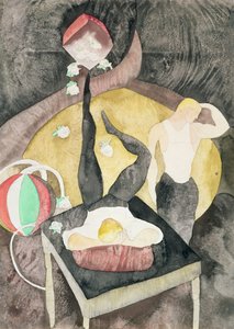 Kaksi Acrobat Juggleria, 1916 (wc paperilla) tekijältä Charles Demuth