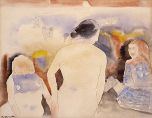 Nimetön (Mustatukkainen nainen ja kaksi lasta) tekijältä Charles Demuth
