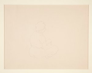 Nainen istuu rannalla, luultavasti Provincetownissa tekijältä Charles Demuth