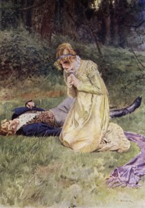 Kuvitus Jeffery Farnolin teokselle The Amateur Gentleman (värilitho)