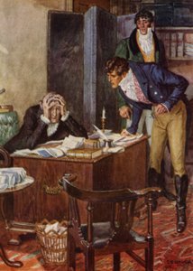 Kuvitus Jeffery Farnolin teokselle The Amateur Gentleman (värilitho) tekijältä Charles Edmund (after) Brock