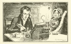 Charles Lamb sisarensa Maryn kanssa (kaiverrus) tekijältä Charles Edmund Brock