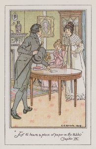 Kuvitus Emmalle, Jane Austen (värilitho) tekijältä Charles Edmund Brock