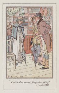 Kuvitus Emmalle, Jane Austen (värilitho) tekijältä Charles Edmund Brock