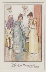Kuvitus Emmalle, Jane Austen (värilitho) tekijältä Charles Edmund Brock