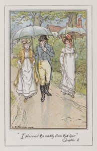 Kuvitus Emmalle, Jane Austen (värilitho) tekijältä Charles Edmund Brock