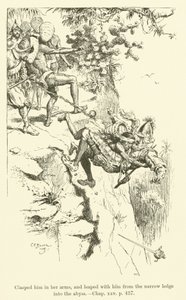 Kuvitus Westward Holle! kirjoittanut Charles Kingsley (kaiverrus) tekijältä Charles Edmund Brock