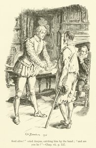 Kuvitus Westward Holle! kirjoittanut Charles Kingsley (kaiverrus) tekijältä Charles Edmund Brock
