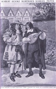 Robert Hooke yllättää Samuel Pepysin tekijältä Charles Edmund Brock