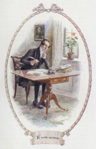Kirjoittaa saarnoja (värilitho) tekijältä Charles Edmund Brock