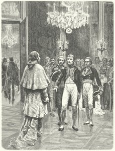 Napoleon vastaanottaa kardinaali Ercole Consalvin Tuileriesin palatsissa Pariisissa.