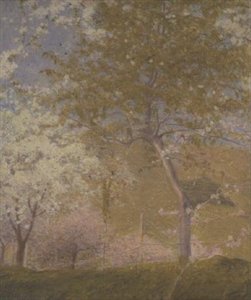 Hedelmätarhat Seinen varrella lähellä Vetheuilia tekijältä Charles Edward Conder