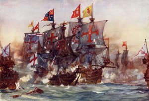The Last Fight of the Revenge, Floresin edustalla, Azoreilla, 1591