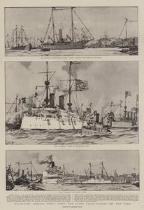 Tervetuloa Admiral Dewey Home, Grand Naval Parade New Yorkin edustalla