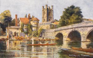 Thames-joki: Henley on Thames (värilitro). tekijältä Charles Edwin Flower