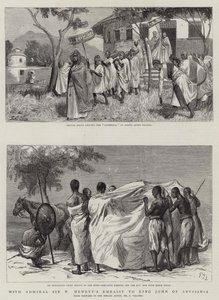 Amiraali Sir W Hewettin Abessinian kuningas Johnin suurlähetystön kanssa tekijältä Charles Edwin Fripp
