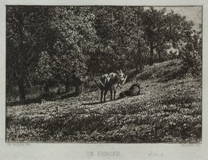 Hedelmätarha tekijältä Charles Emile Jacque