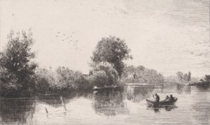 Bords-de-la-Marne, n. 1862. tekijältä Charles Emile Jacque