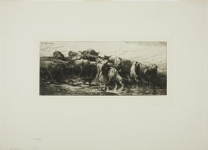 Lehmät juovat joesta tekijältä Charles Emile Jacque