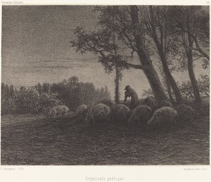 Runollinen hämärä tekijältä Charles Emile Jacque