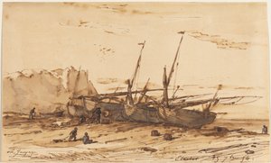 Etretat tekijältä Charles Emile Jacque