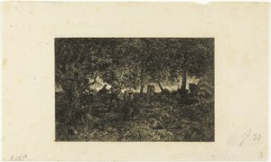 Metsässä tekijältä Charles Emile Jacque