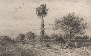Maisema, 1864. tekijältä Charles Emile Jacque