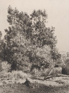 Maisema, 1864. tekijältä Charles Emile Jacque