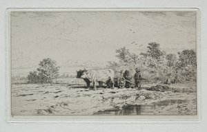 Maisema, työläiset, 1845.
