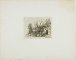 Mies istuu kukkulalla tekijältä Charles Emile Jacque