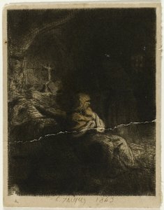 Munkki rukouksessa tekijältä Charles Emile Jacque