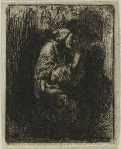 Munkki rukouksessa tekijältä Charles Emile Jacque