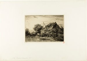 Talonpoikatalo lampineen tekijältä Charles Emile Jacque