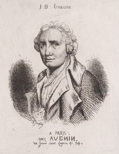 J.B. Greuzen muotokuva, 1800-luku. tekijältä Charles Emile Jacque