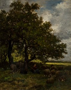 Maalaismaisema tekijältä Charles Emile Jacque