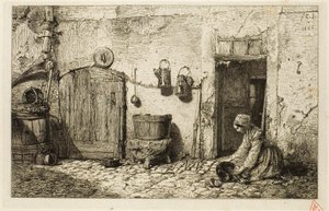 Scullery Maid tekijältä Charles Emile Jacque